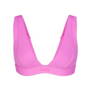 SKIMS Pink Plunging Neckline Swim Top